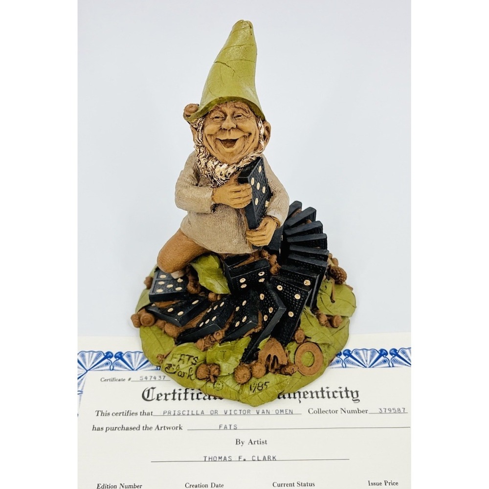 Tom Clark Fats Gnome Edition 7 with COA 1987 Fats Domino Tribute Figurine
